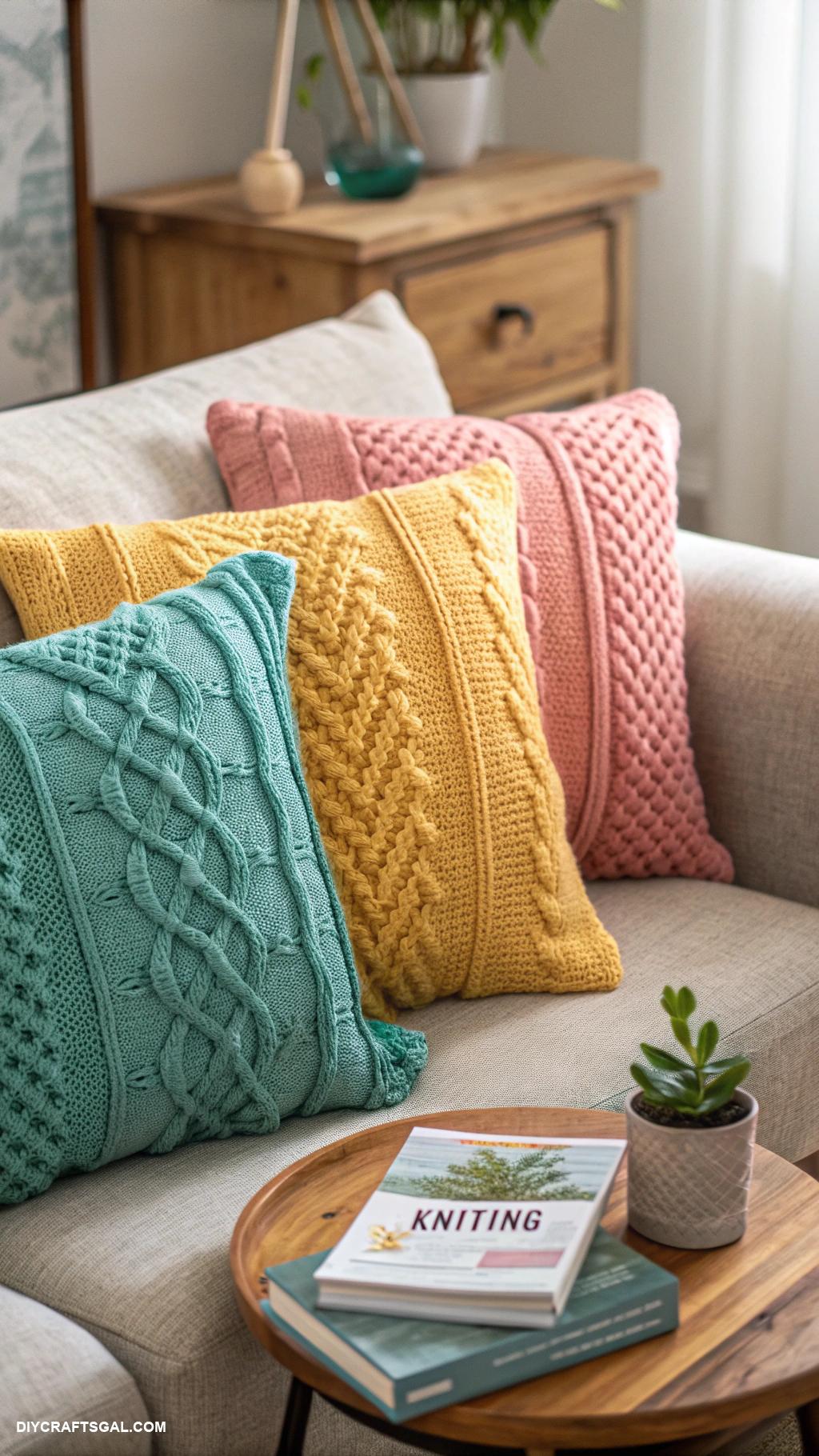 beginner knitting ideas Create decorative pillow covers easily