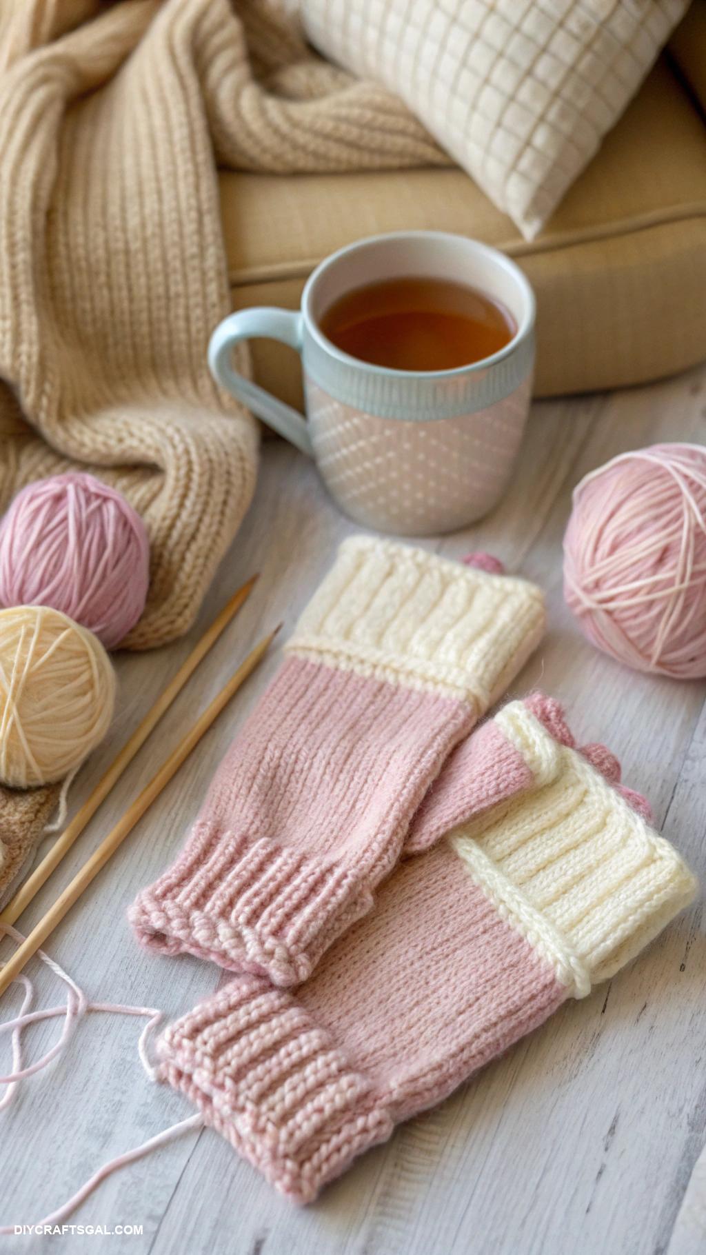 beginner knitting ideas Make fingerless gloves for chilly days