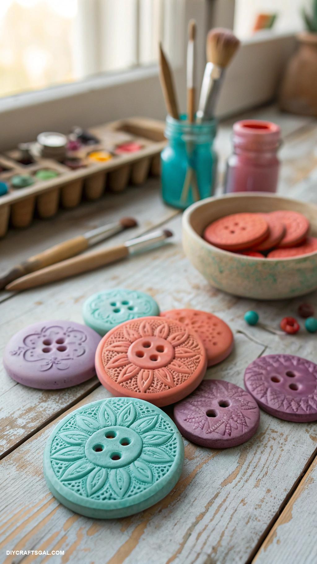 clay crafts Handmade clay buttons for crafts