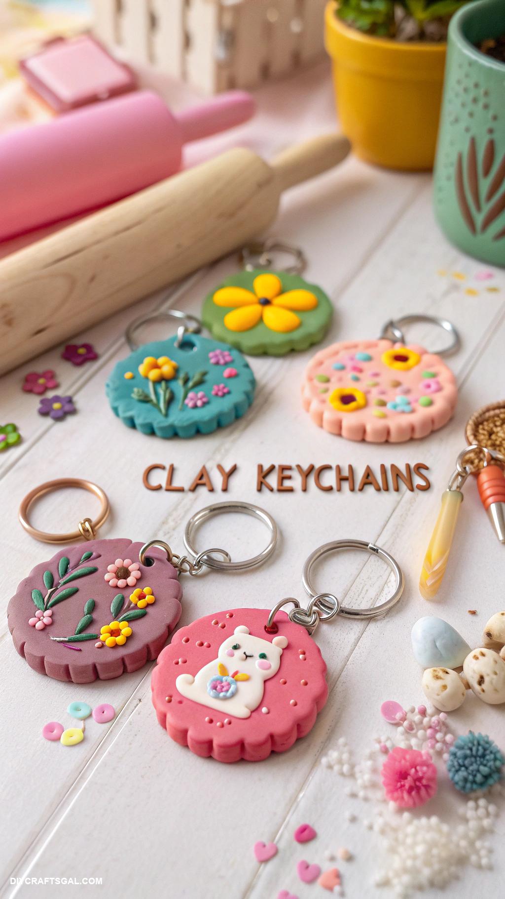 clay crafts Personalized clay keychains