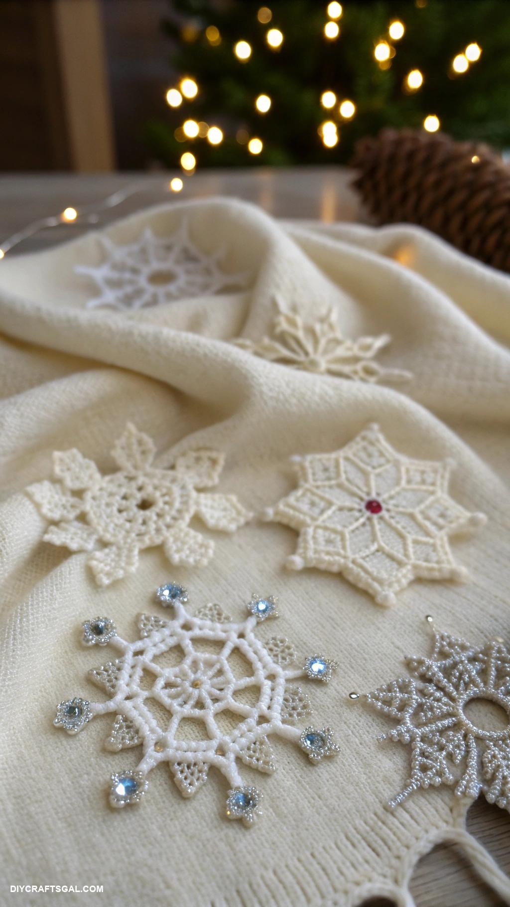 crochet snowflake ideas Mini snowflakes for tree ornaments and gifts