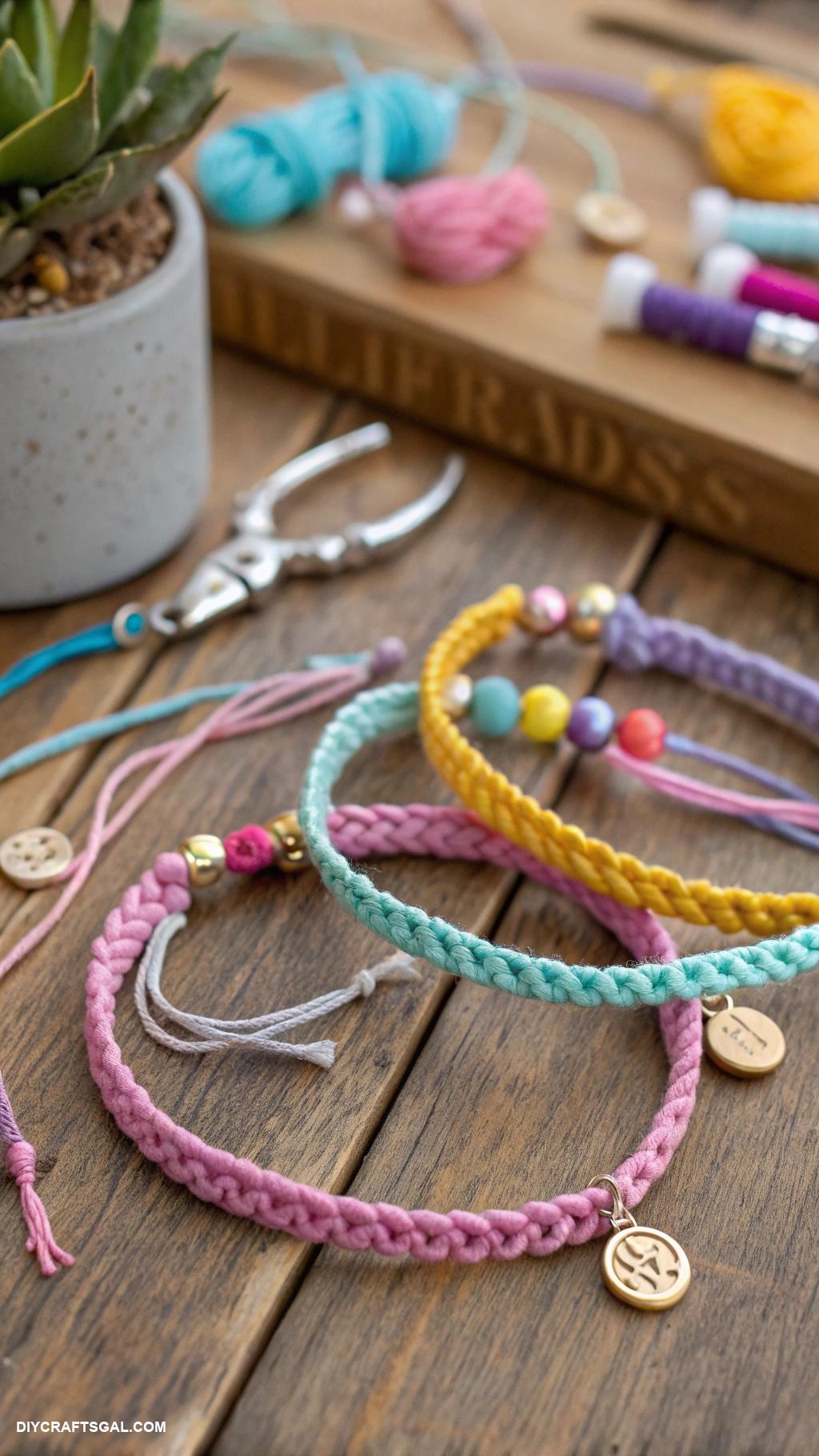 diy birthday gifts Customized friendship bracelets in favorite colors