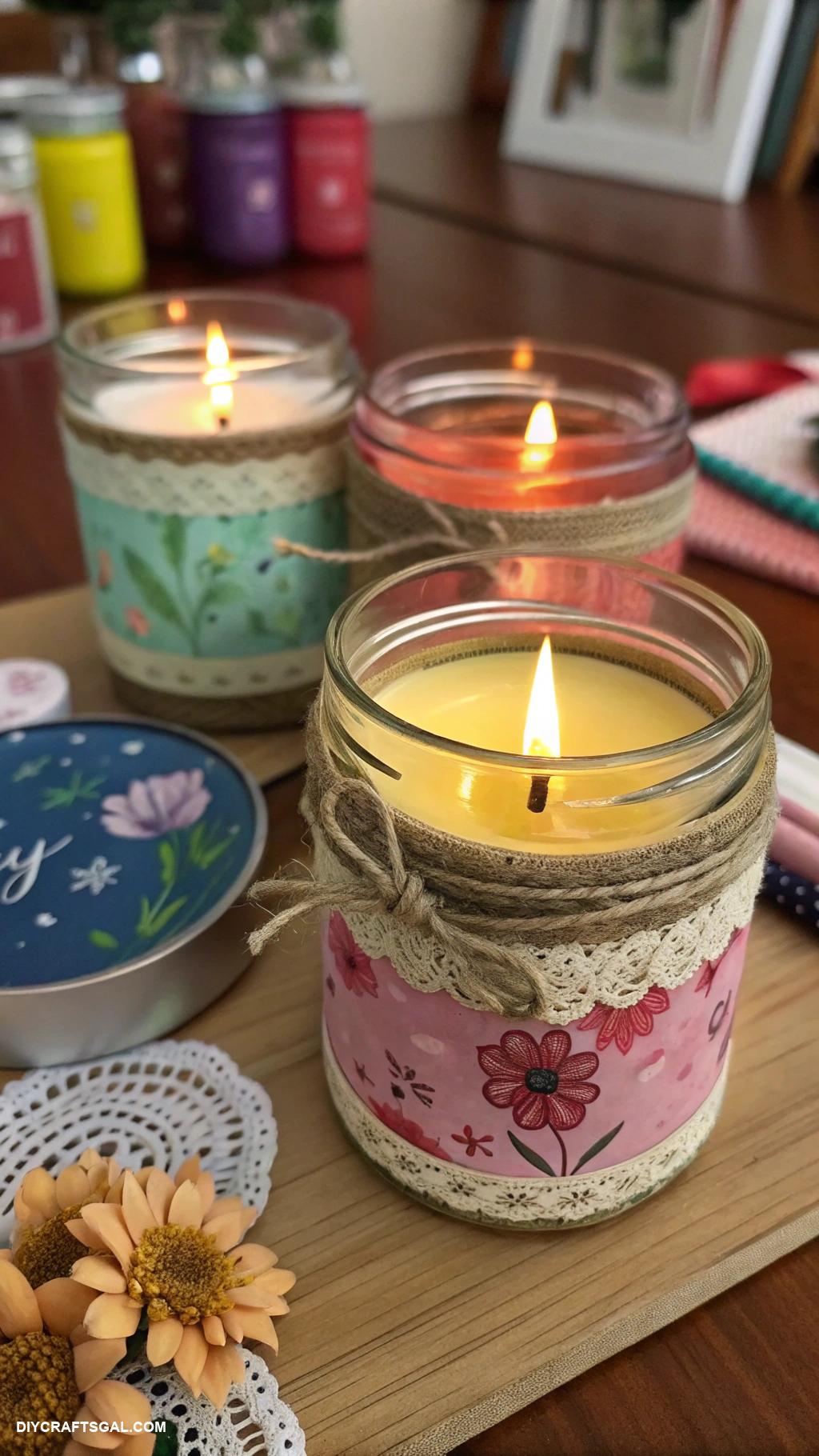 diy birthday gifts DIY scented candles in unique containers