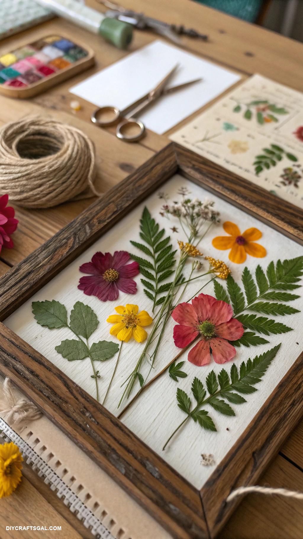 diy birthday gifts Framed pressed flowers from special moments