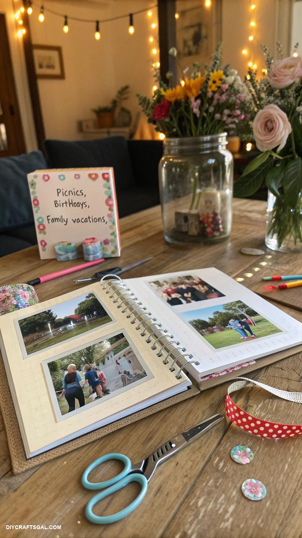 diy fathers day gift ideas Personalized photo album with family memories