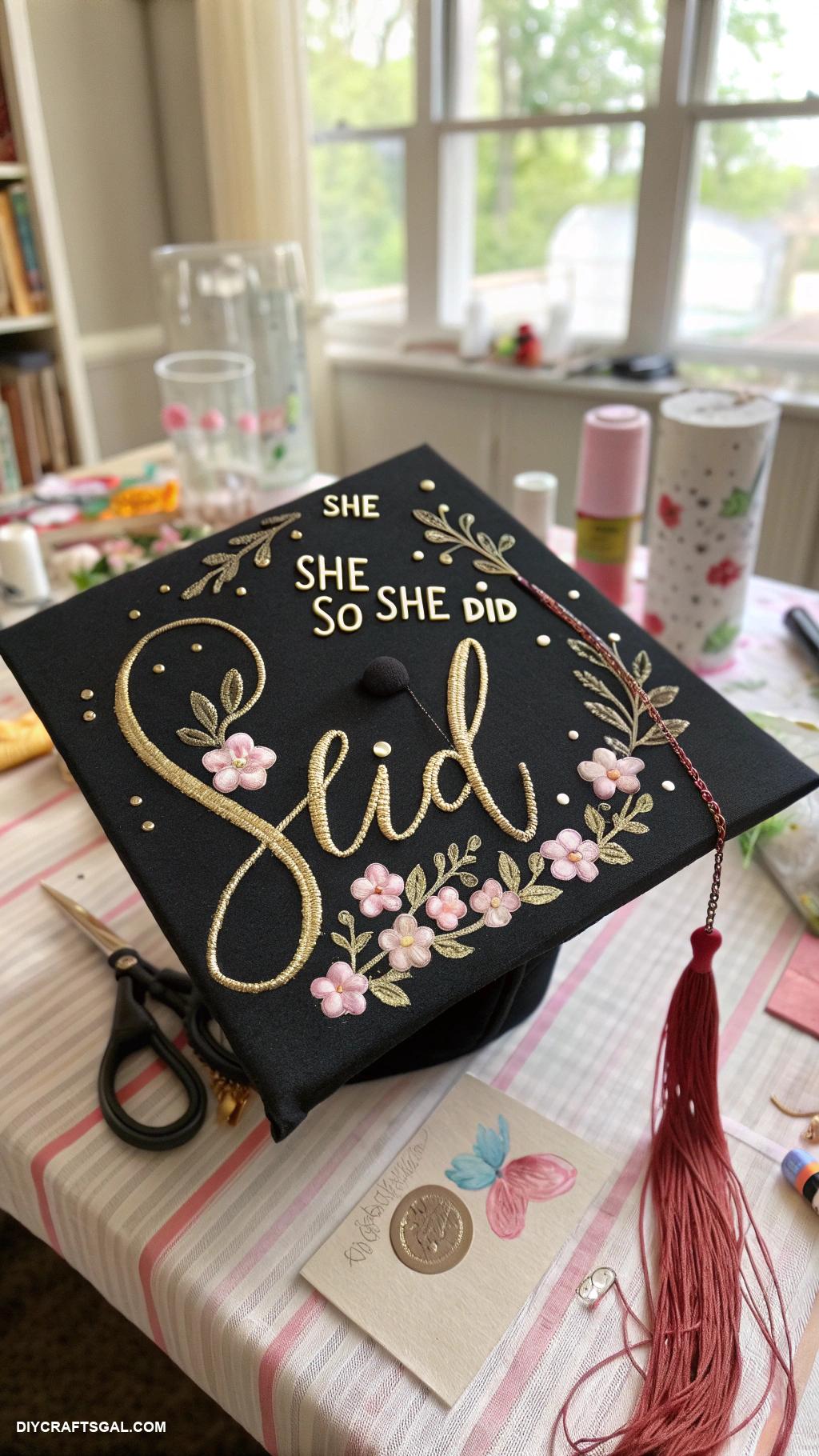 diy graduation gifts Custom engraved graduation cap decoration
