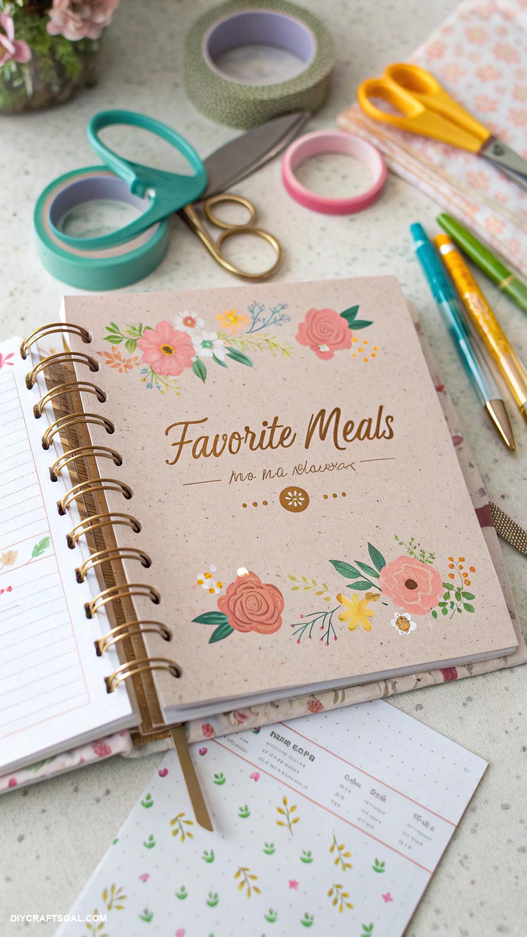 diy graduation gifts Customized recipe book of favorite meals