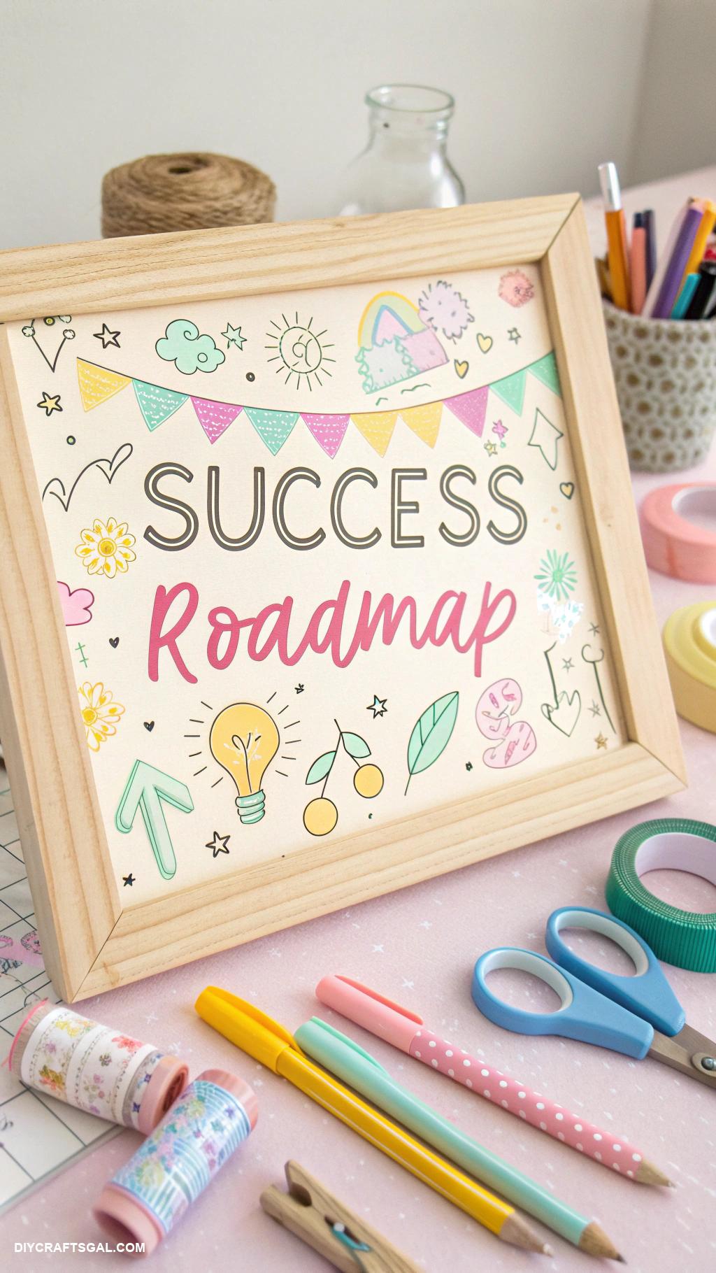 diy graduation gifts DIY success roadmap board for future goals
