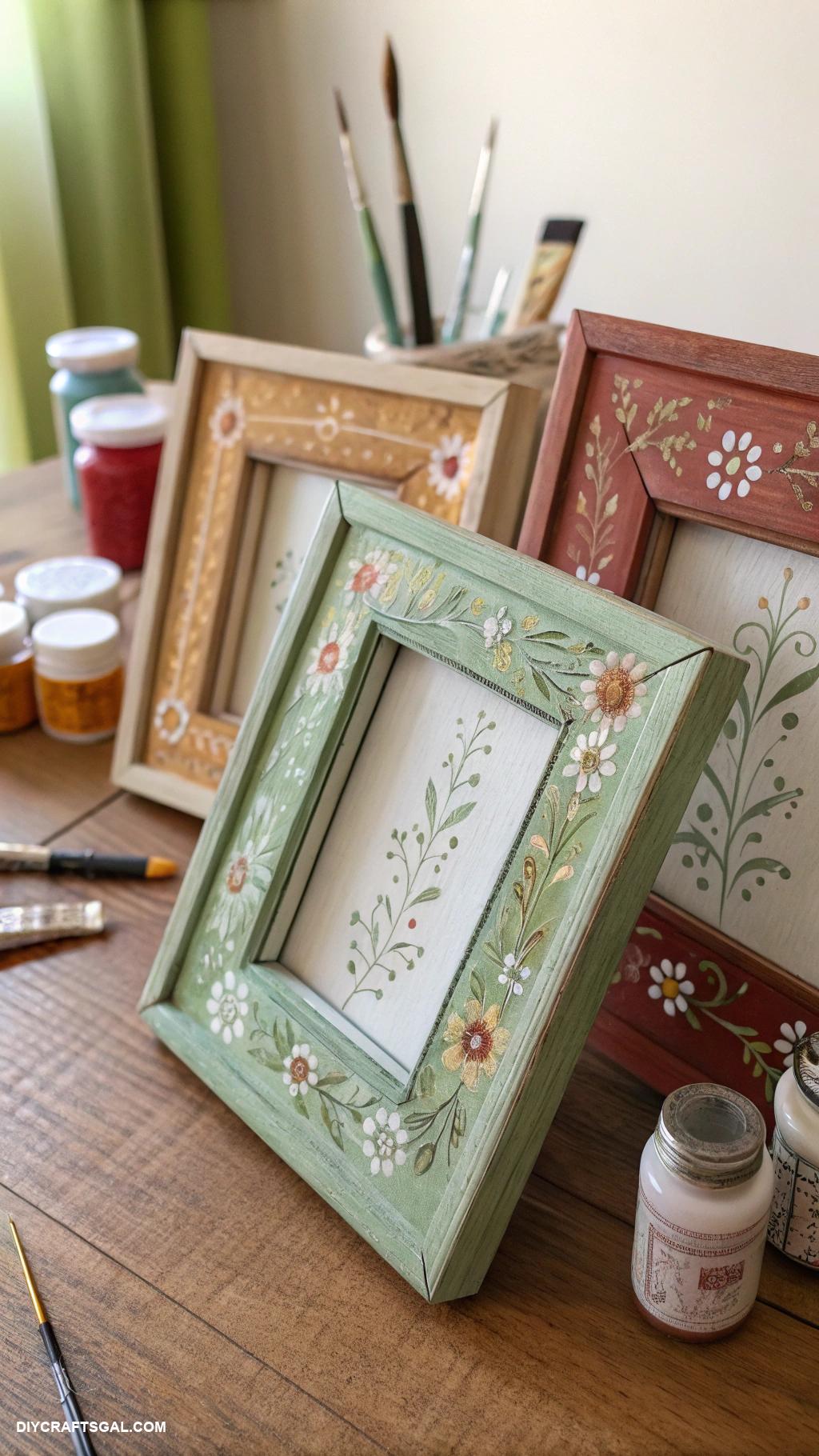 diy wedding gifts Hand painted rustic picture frames for photos
