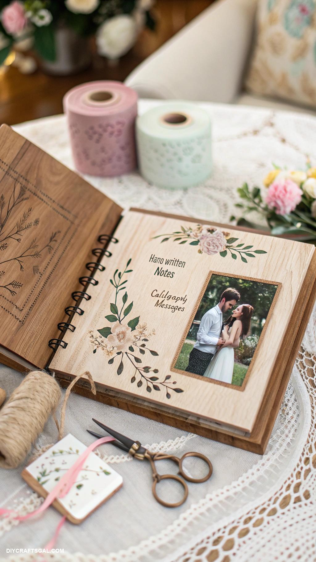 diy wedding gifts Personalized photo album with handwritten notes