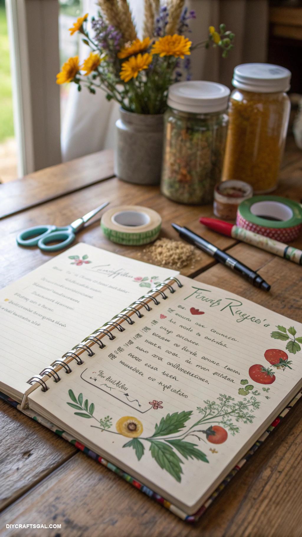 diy wedding gifts Personalized recipe book with family favorites