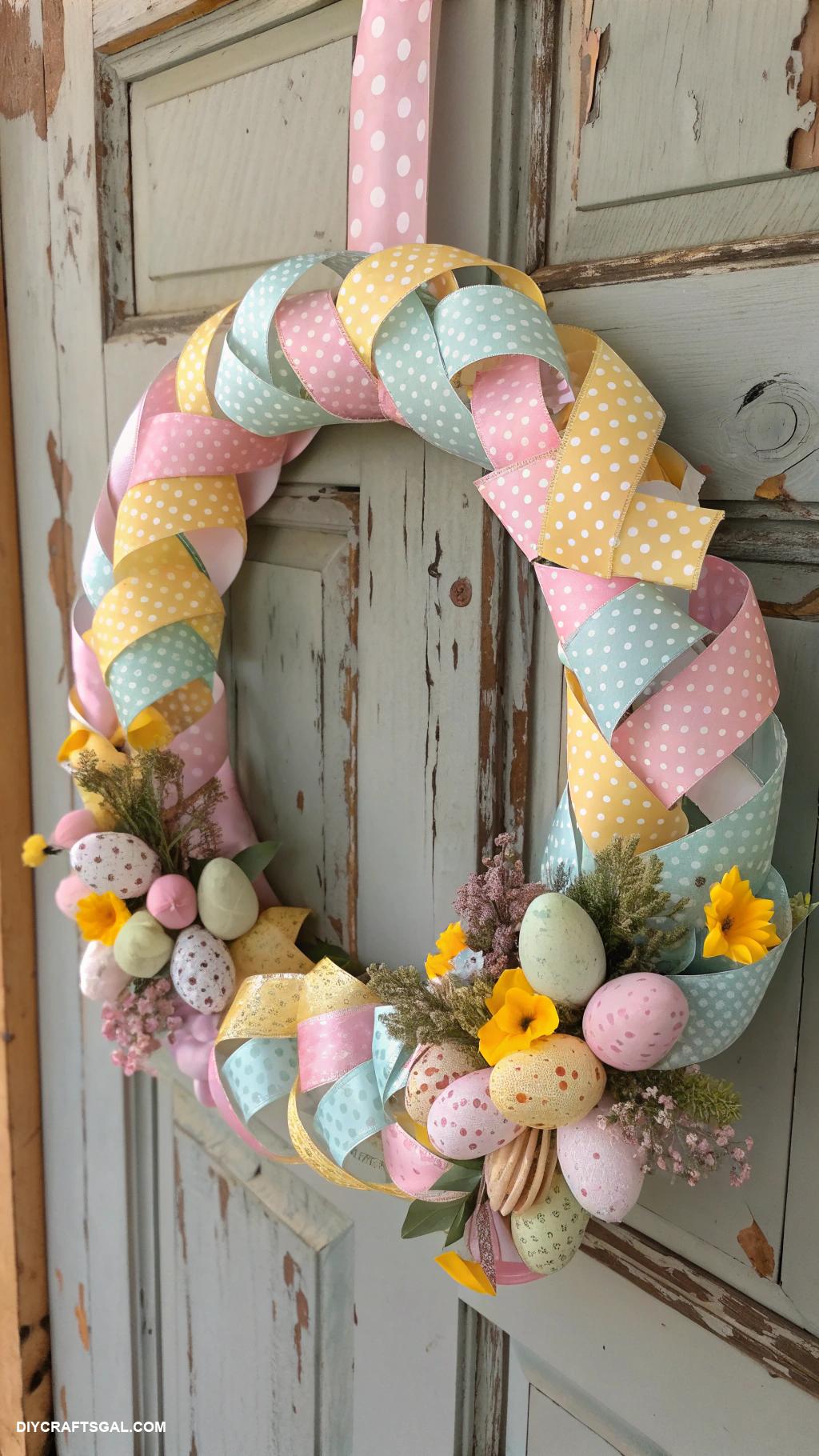 easy easter crafts Create a festive Easter wreath using ribbon