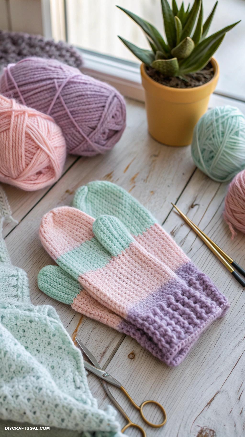 knitted gloves Three in one transformation mittens