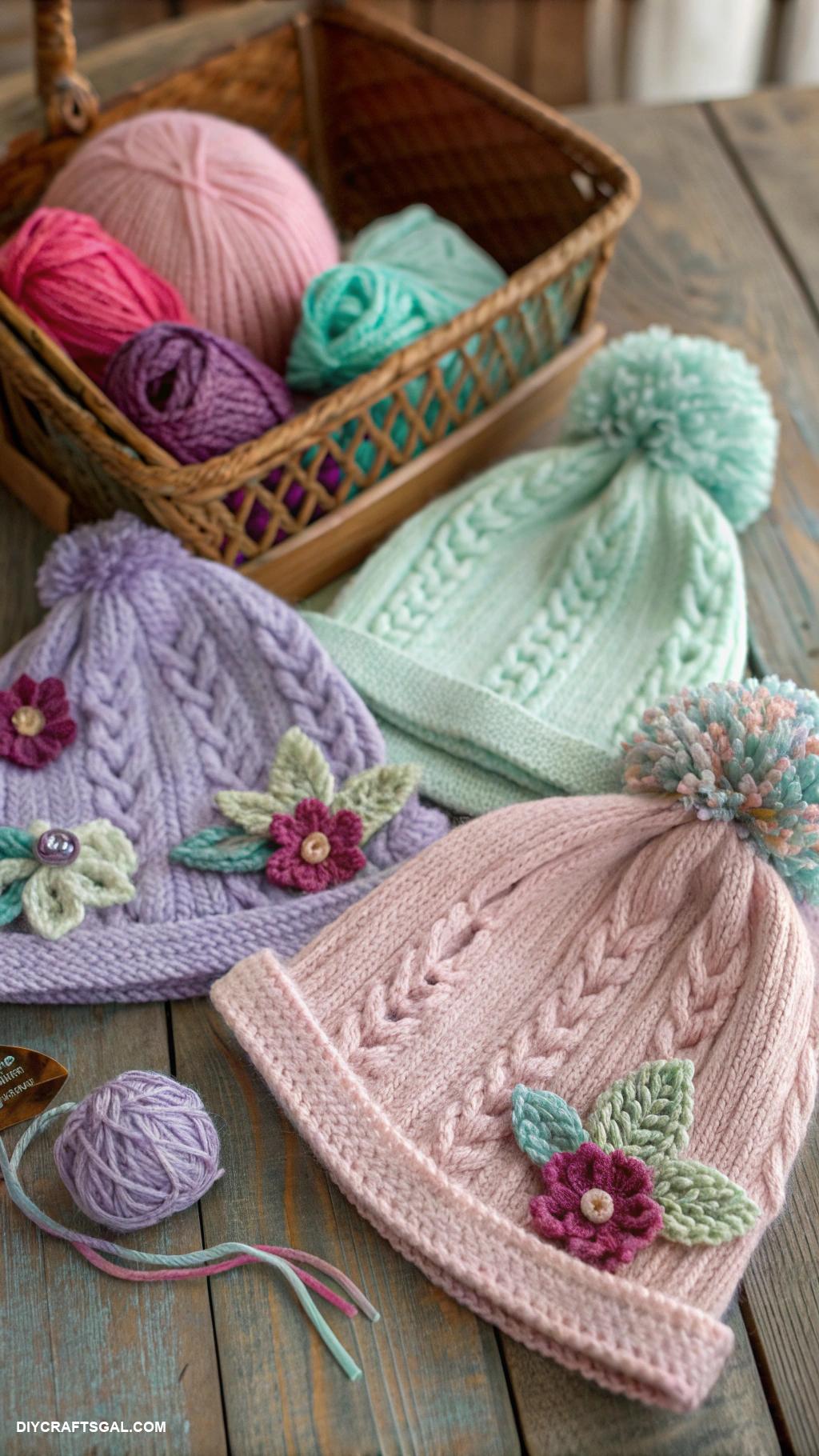 knitted hat ideas Knit hats with oversized brims for style