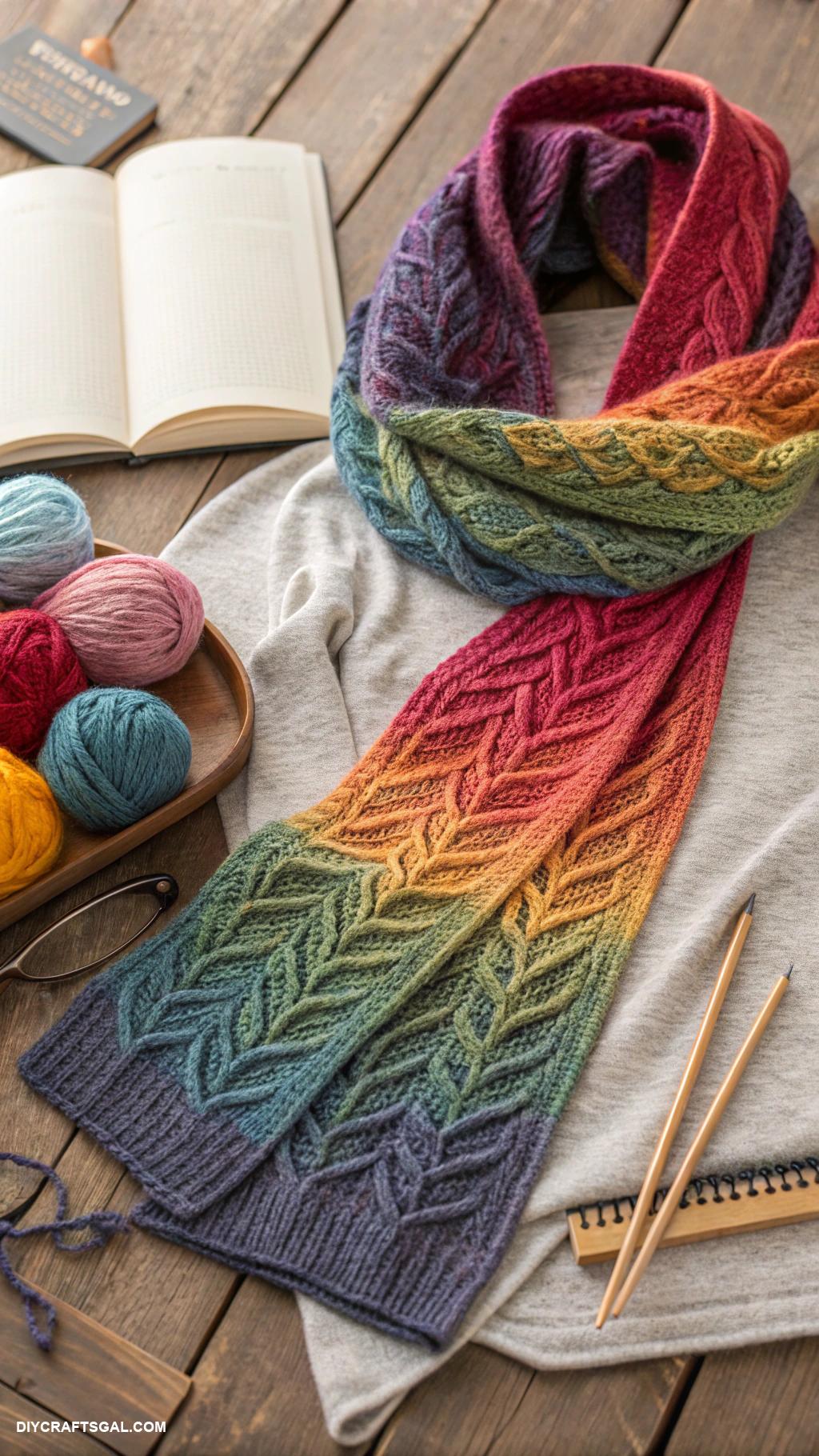 knitted scarf ideas Match your outfit color coordinate scarf