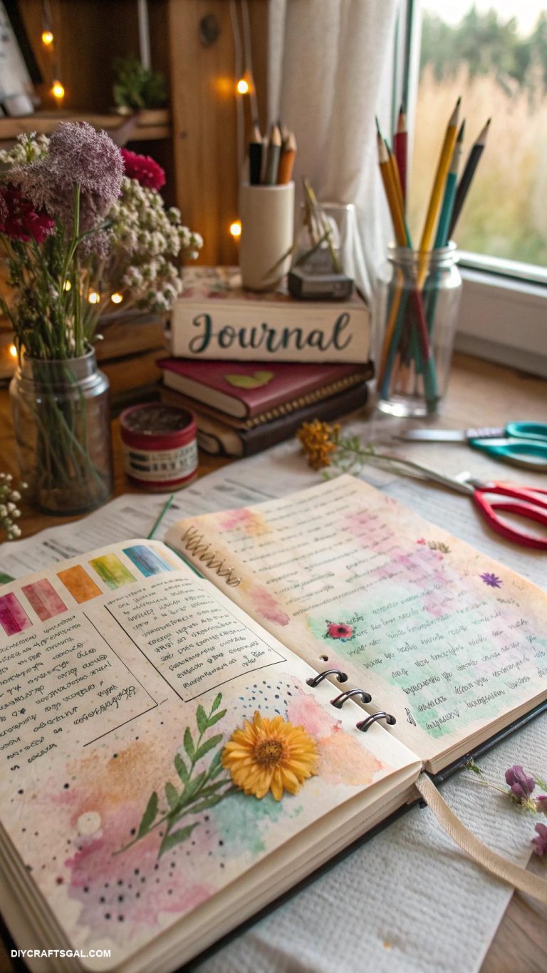 messy journal aesthetic Mixed media with old book pages