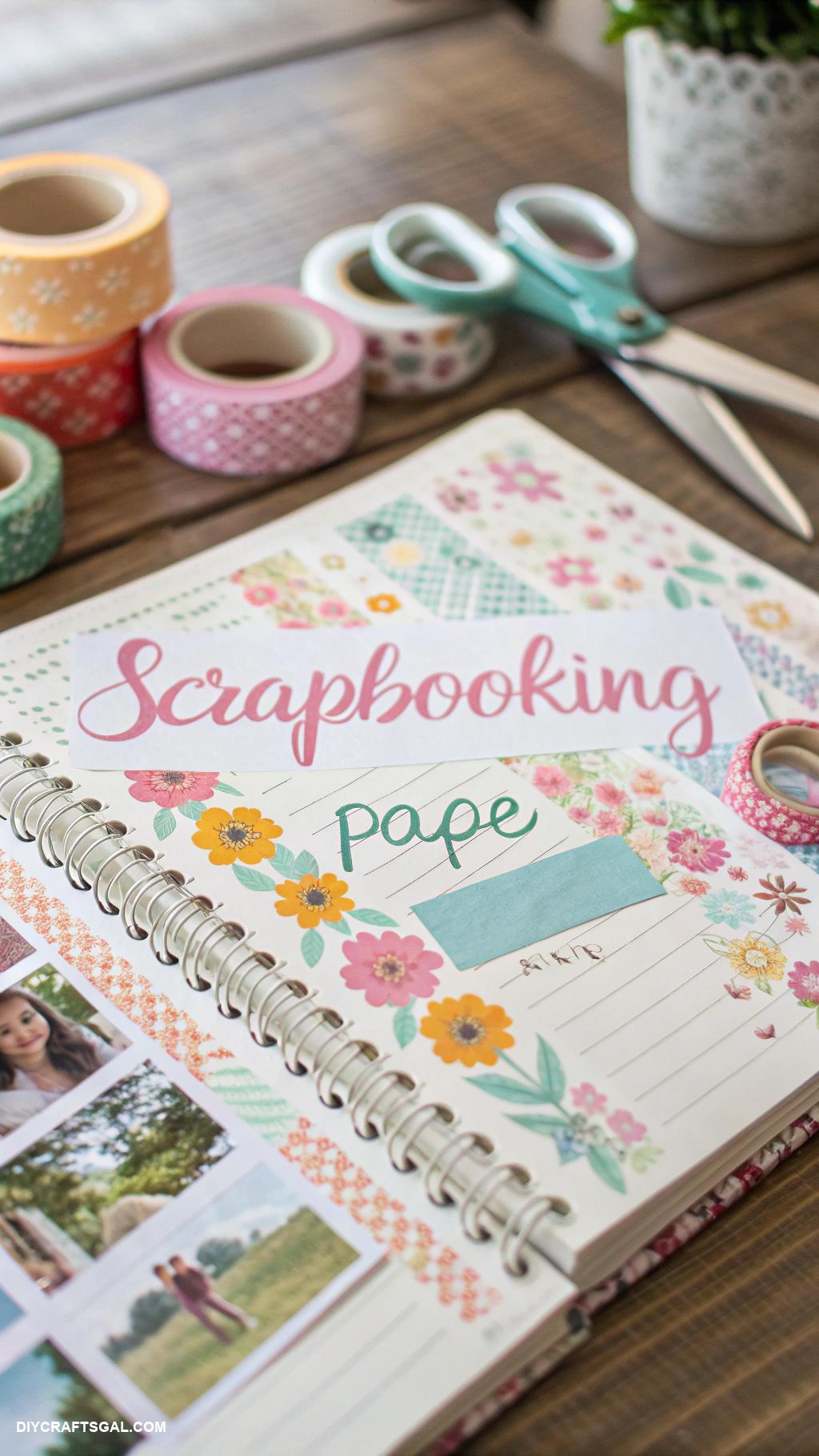 messy journal aesthetic Scrapbooking with washi tape borders