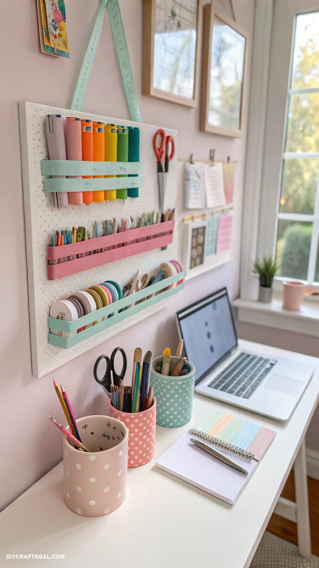 office craft room combo Magnetic strips for storing tools