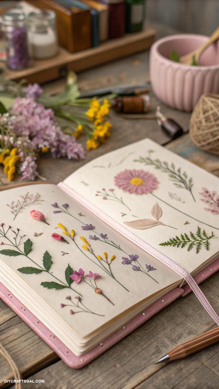 personal diary ideas Decorate with pressed flowers and leaves