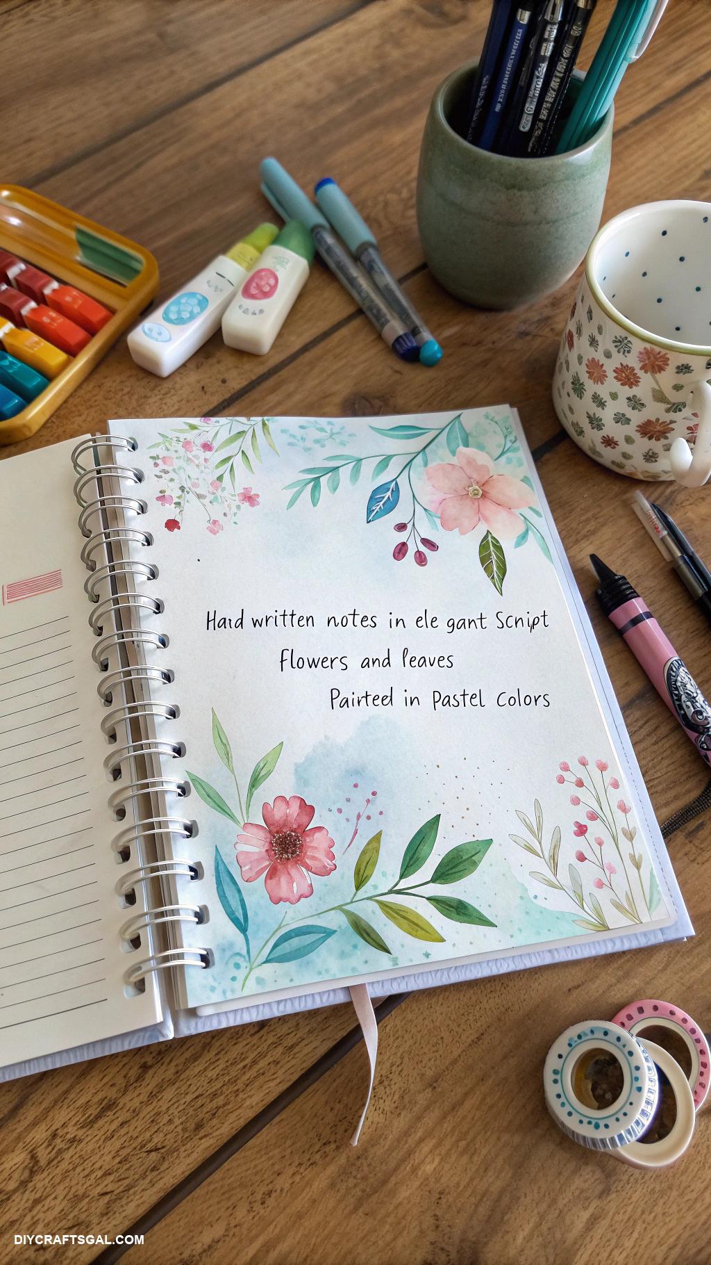 personal diary ideas Use watercolor backgrounds for pages