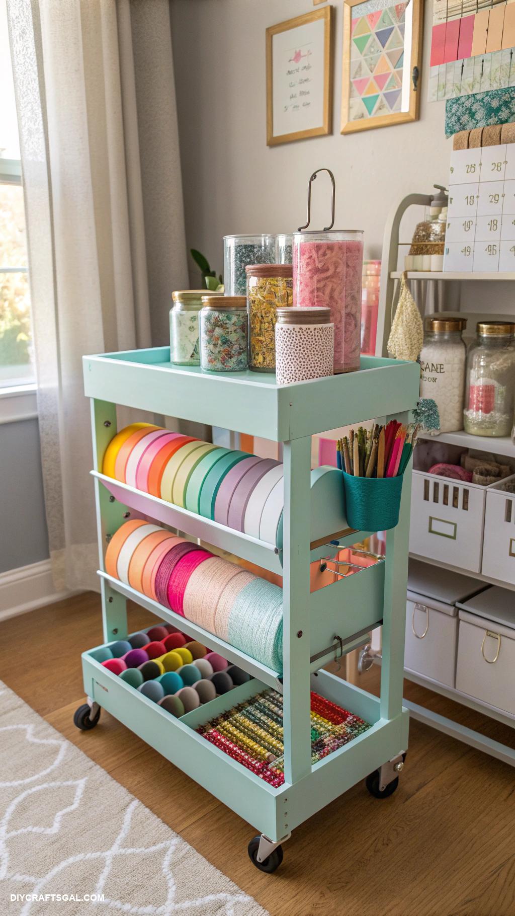 small craft rooms Craft cart on wheels for easy movement