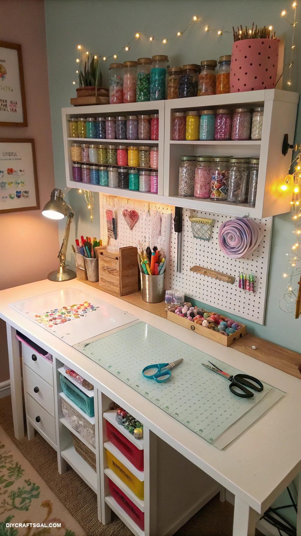 small craft rooms Light up workbench for enhanced visibility