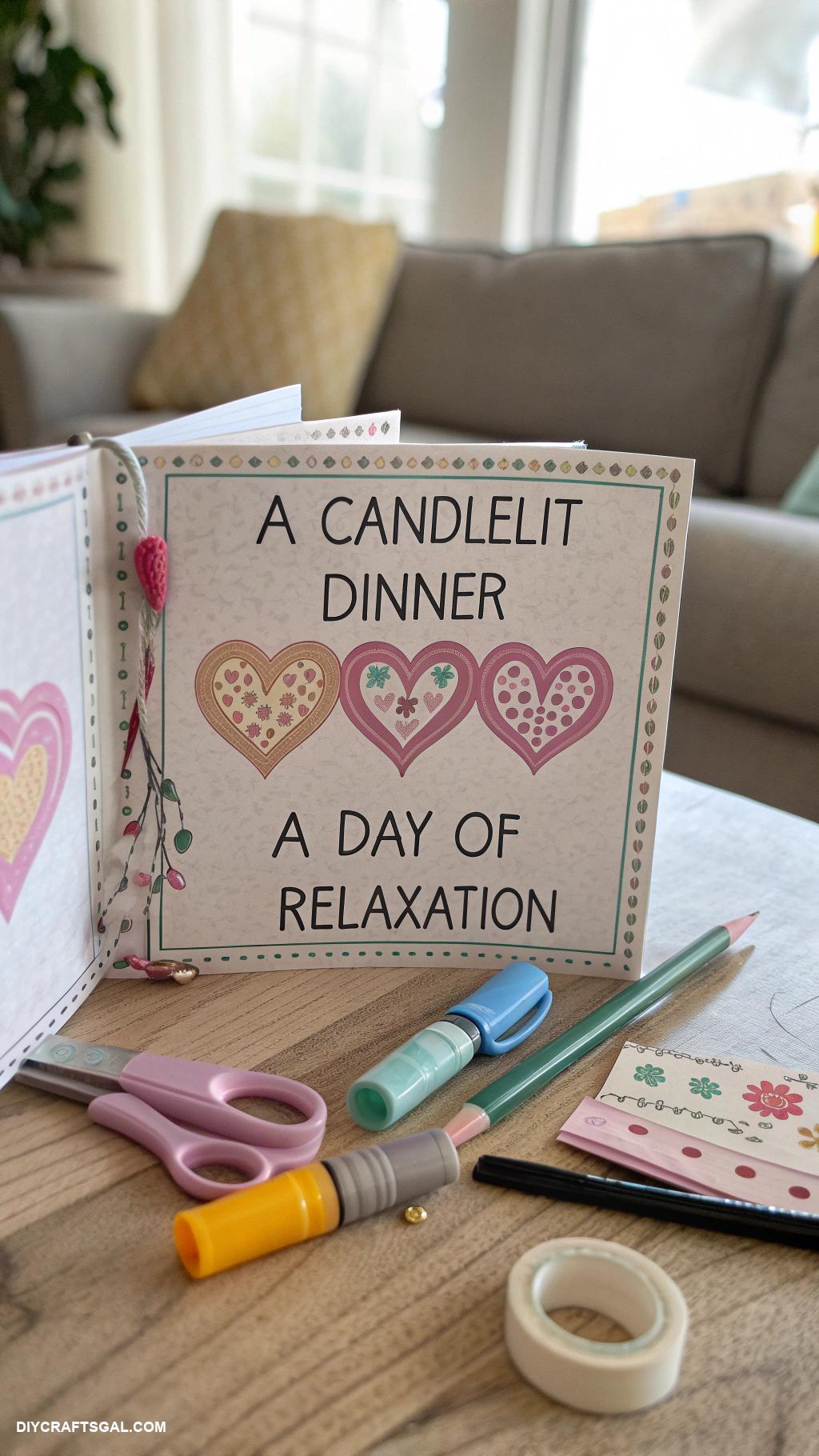 valentines day crafts DIY love coupon book