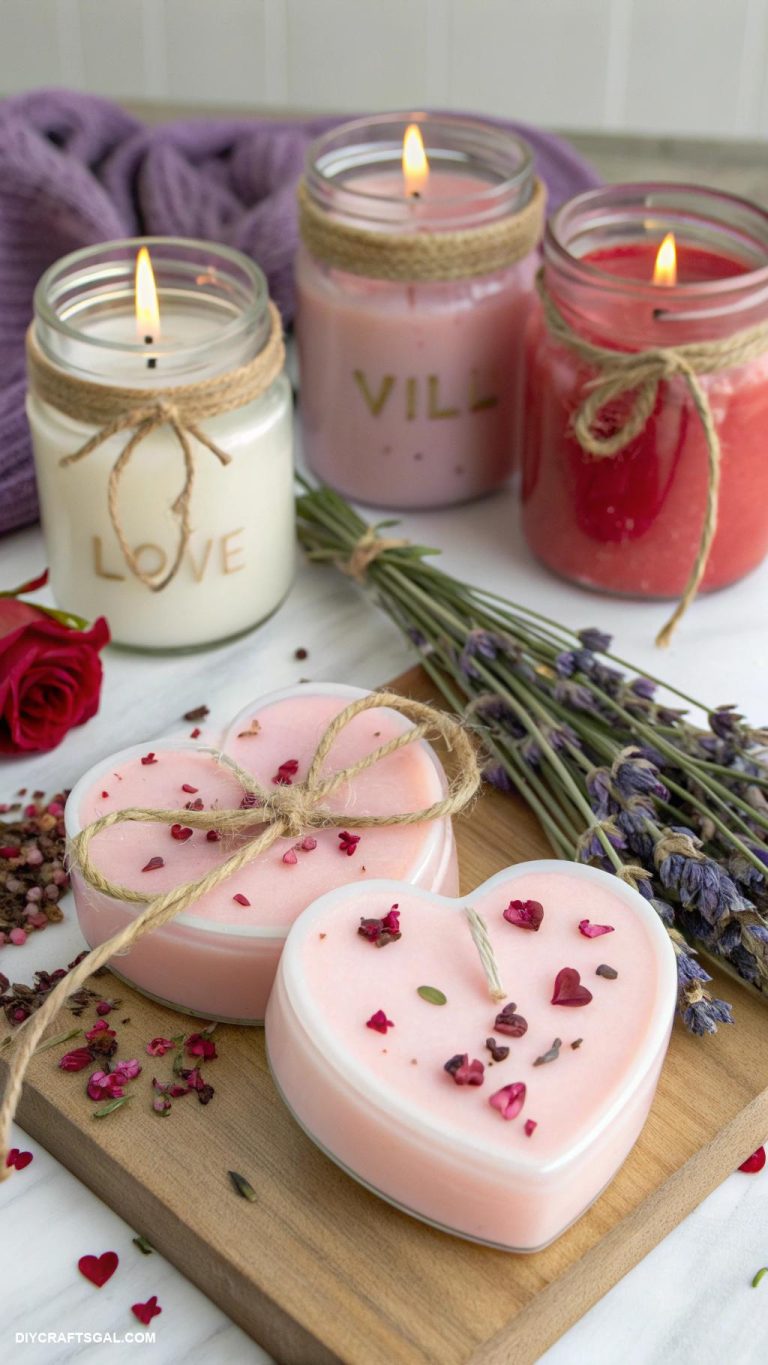 valentines day crafts Homemade scented candles
