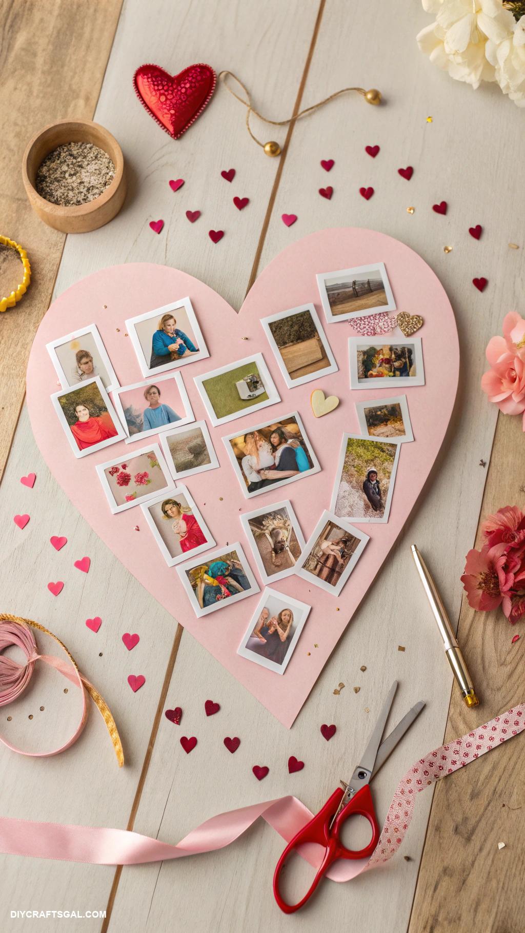 valentines day crafts Personalized heart photo collage