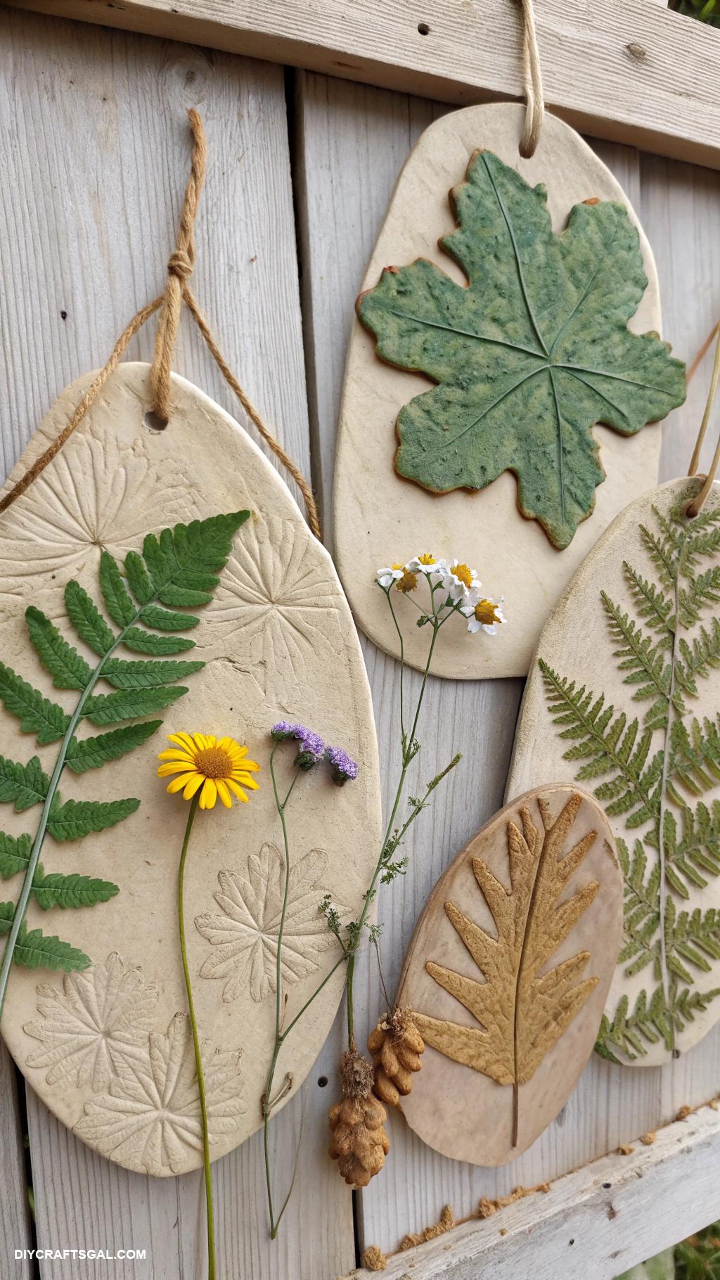 air dry clay projects Nature inspired wall art pieces
