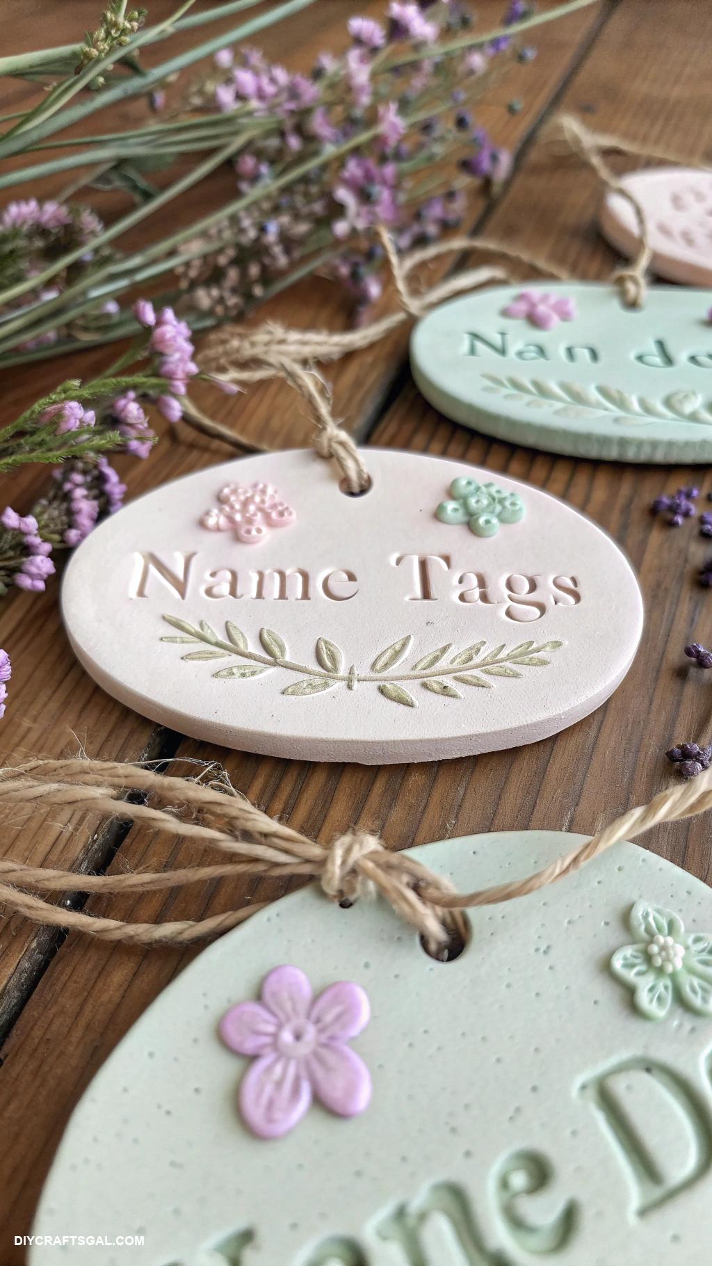 air dry clay projects Personalized name tags for gifts