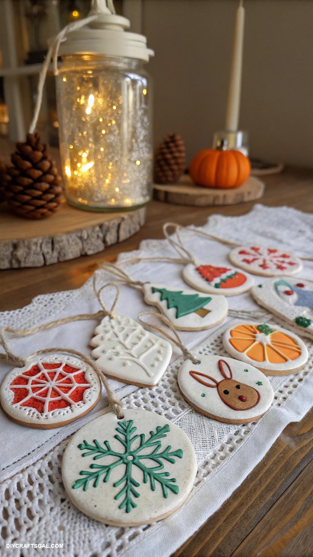 air dry clay projects Themed holiday ornaments for celebrations