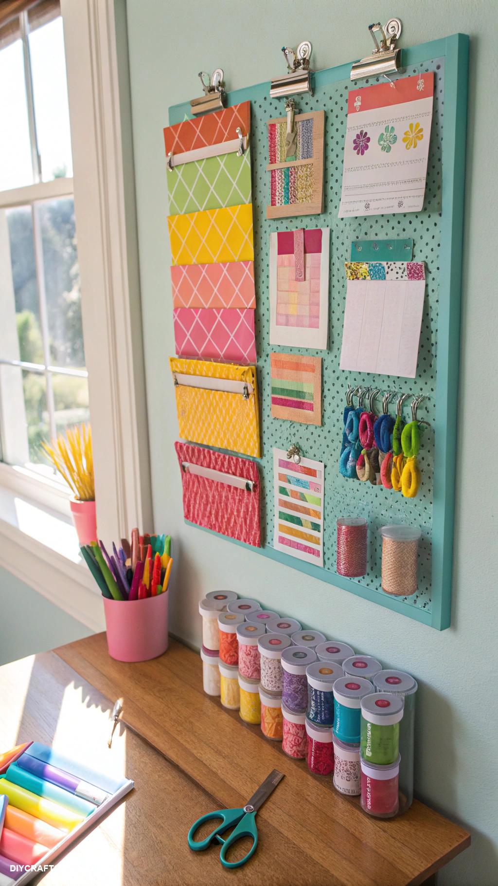 art cart organization for kids Art board with clips for easy access