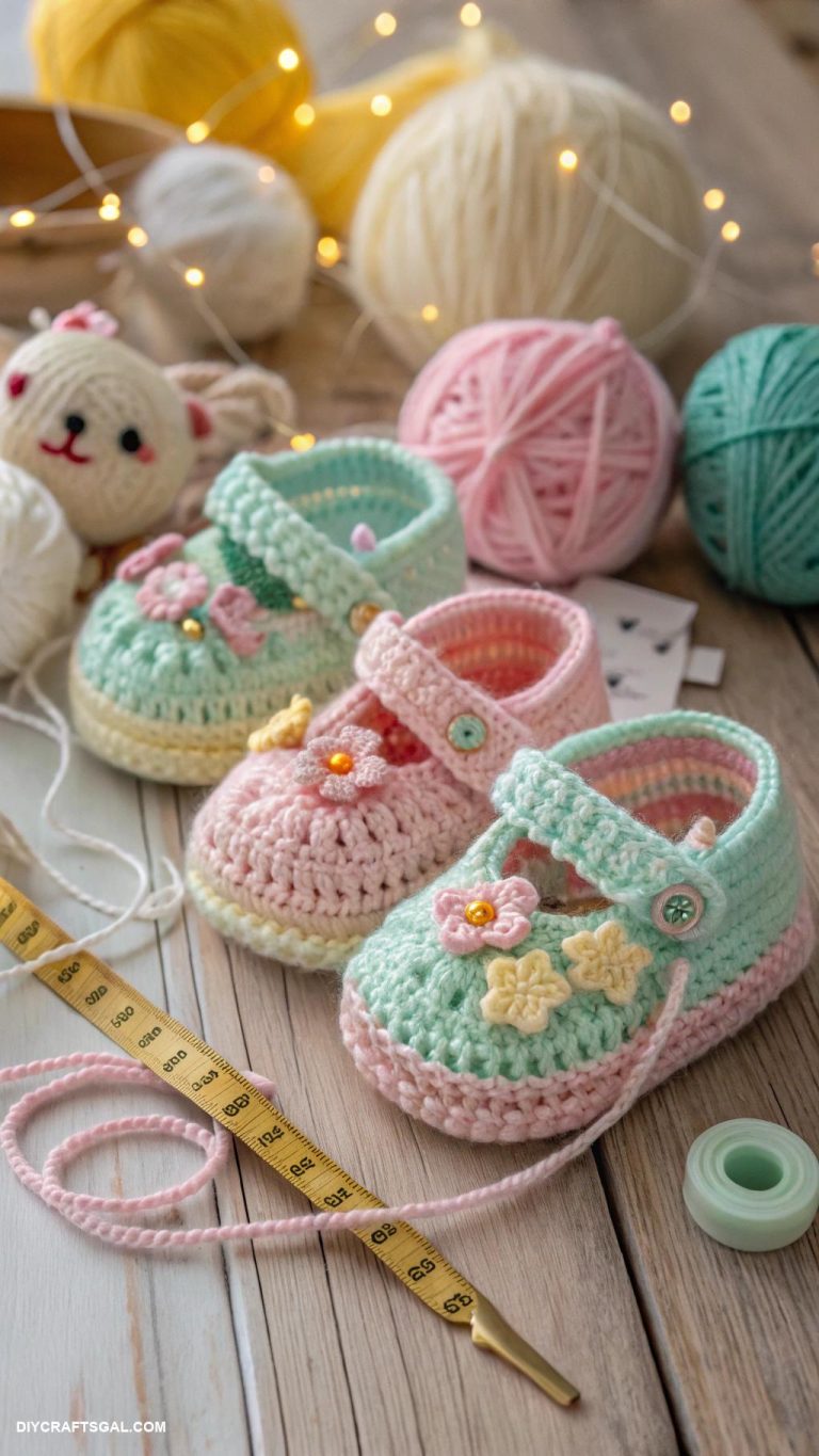 diy baby shower gifts Crochet baby booties with unique designs