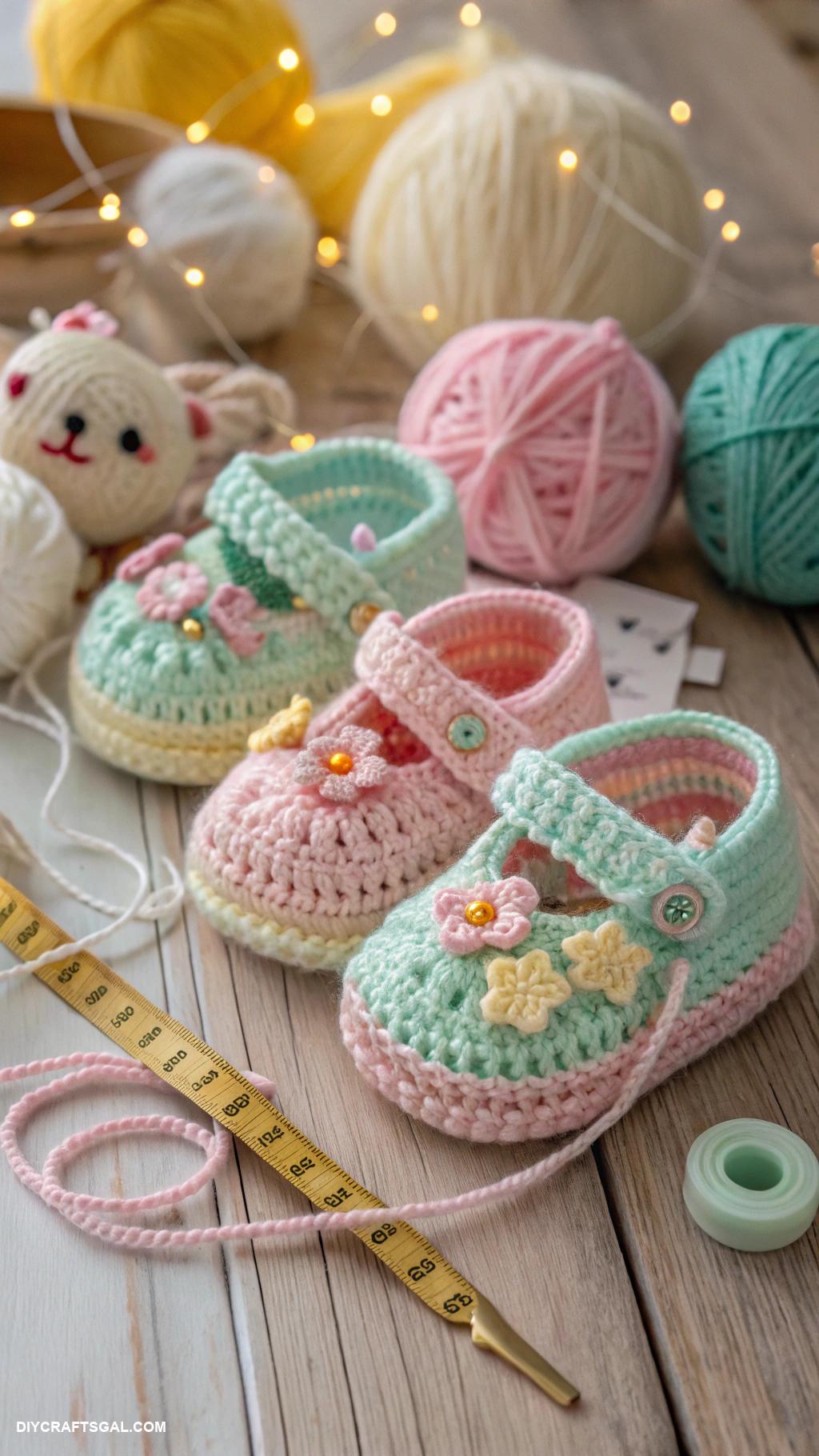 diy baby shower gifts Crochet baby booties with unique designs