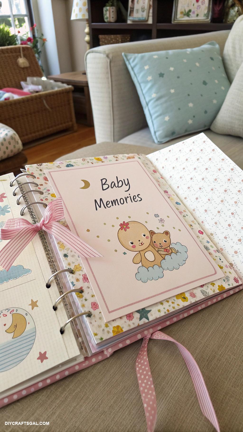 diy baby shower gifts Handmade photo album for baby memories