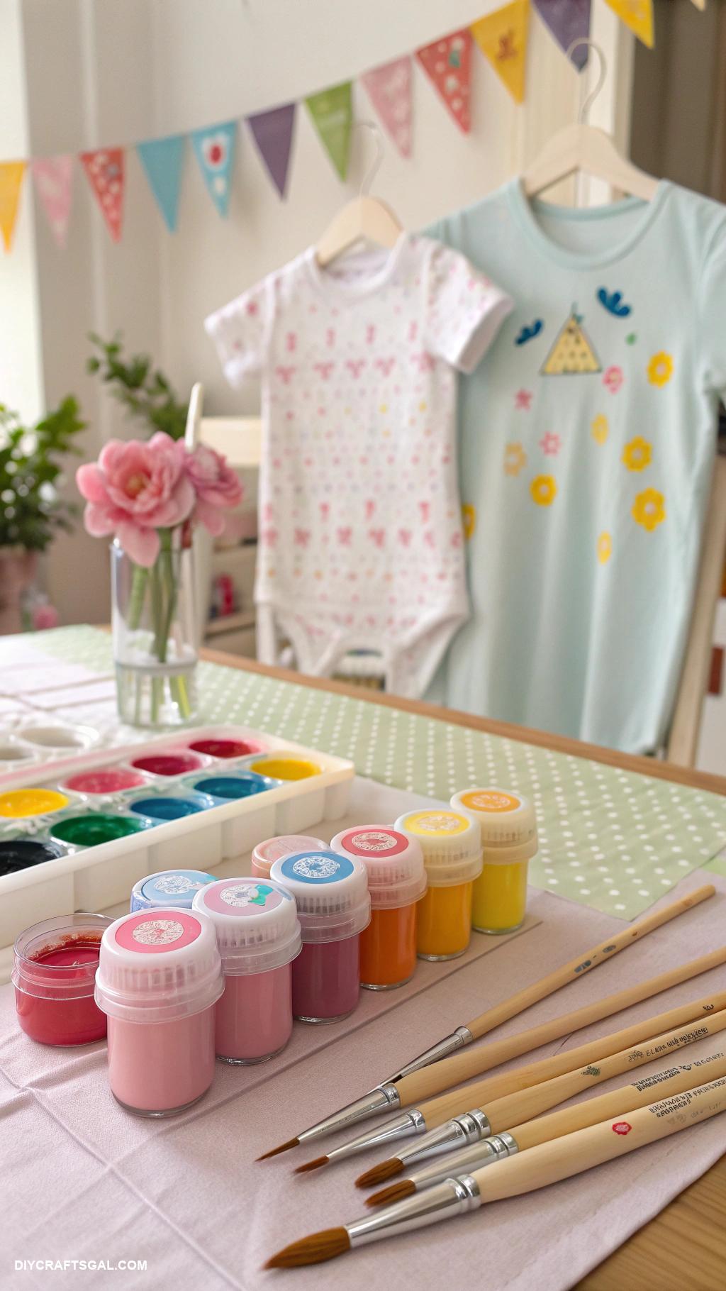 diy baby shower gifts Personalized baby onesie painting kit
