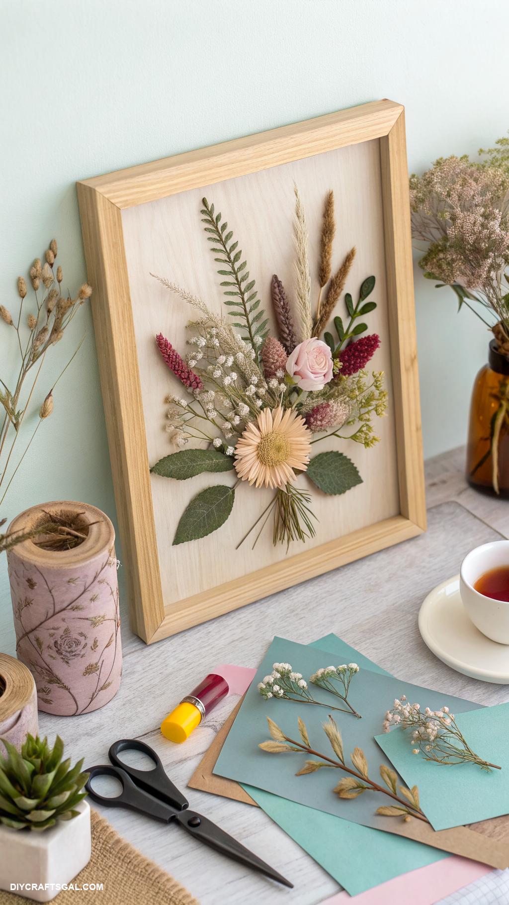 diy spring crafts for adults Nature inspired chic wall art pieces
