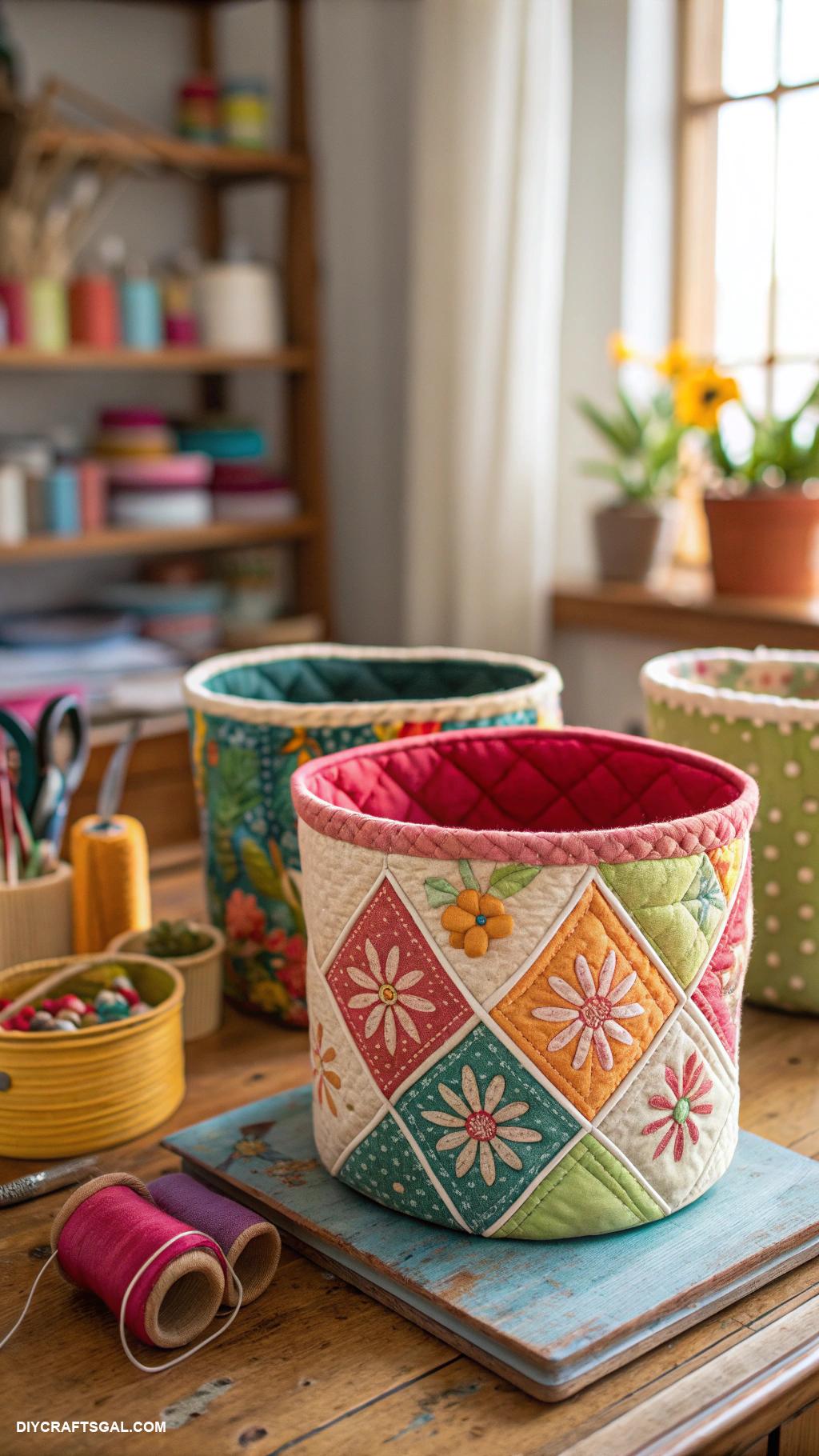 fabric crafts Decorative fabric pot holders