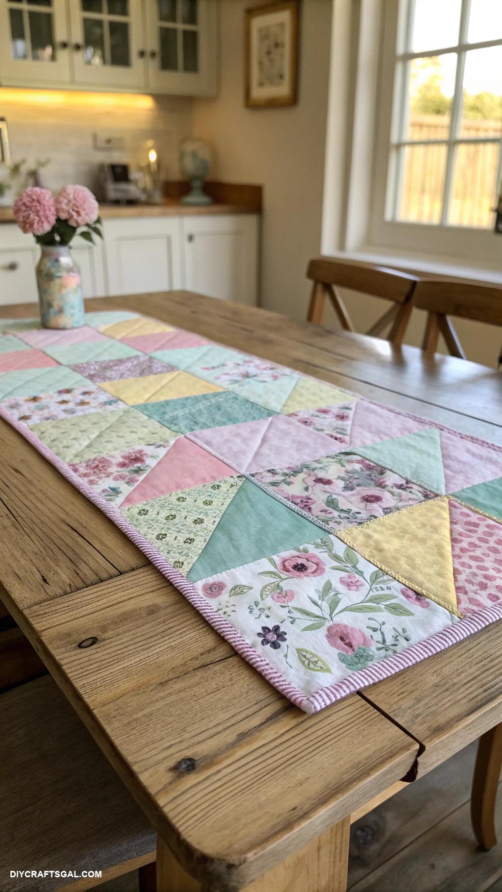 fabric crafts Patchwork fabric table runners