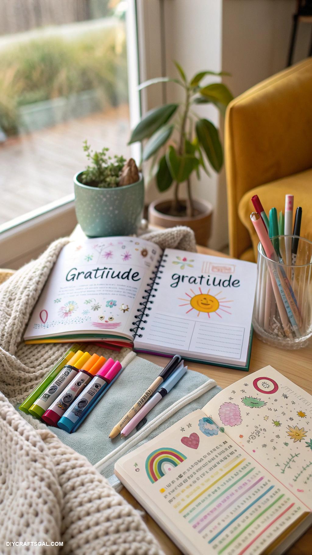 gratitude journaling ideas Daily gratitude painting challenge