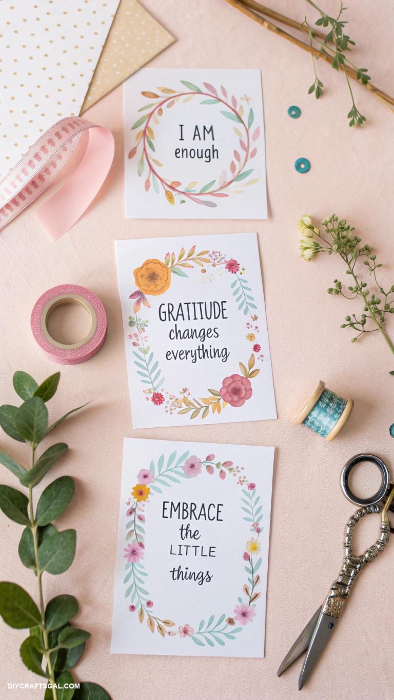 gratitude journaling ideas Handmade gratitude affirmation cards