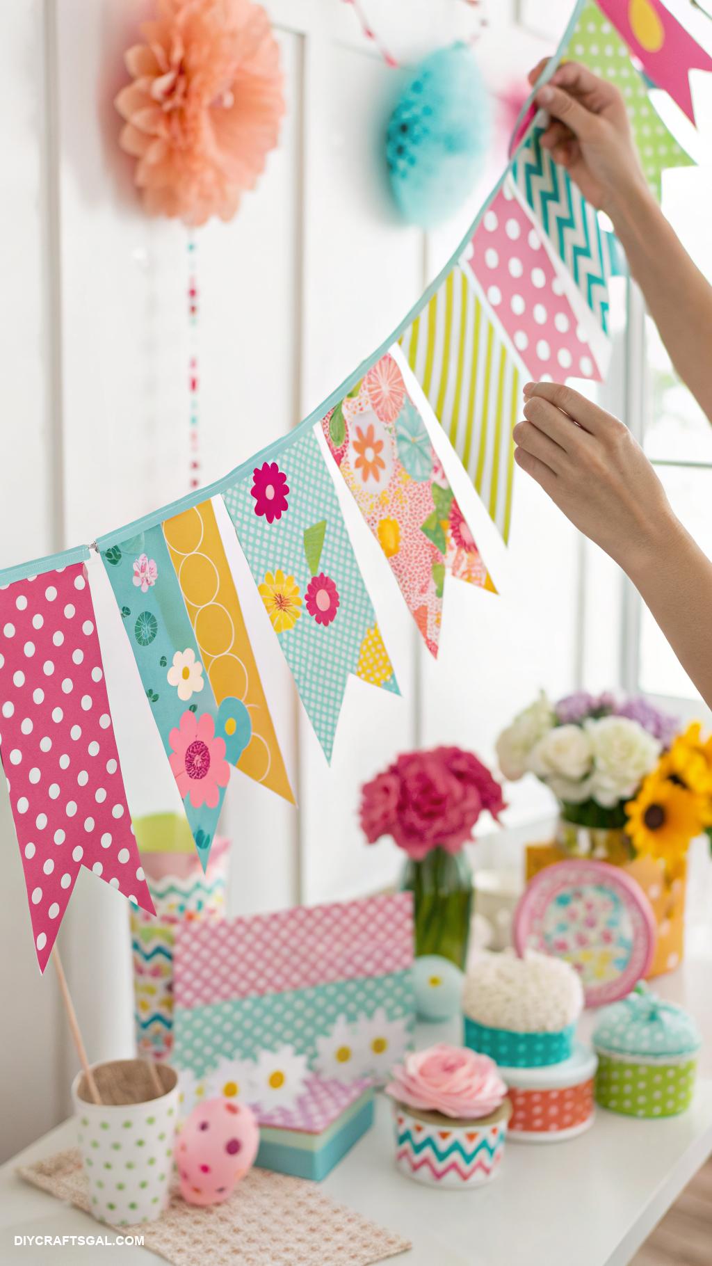 paper crafts Colorful paper banners for celebrations