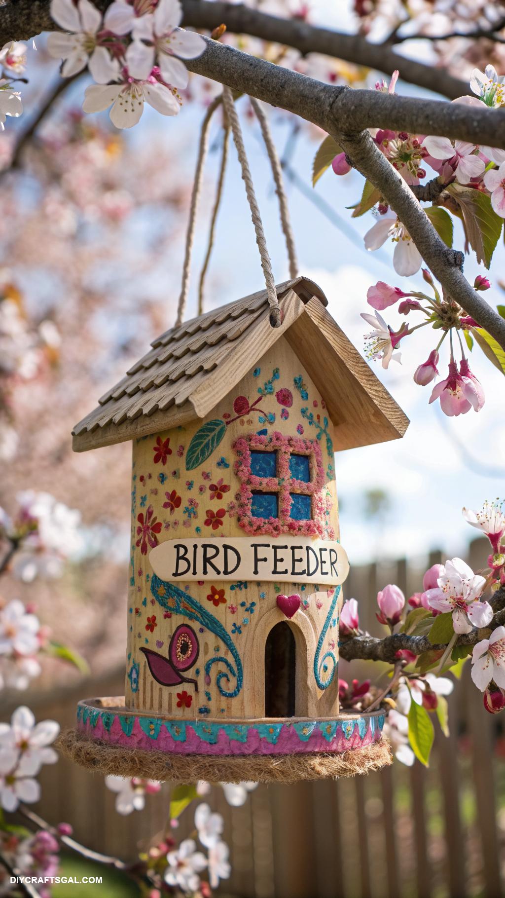 spring craft ideas to sell Personalized bird feeders from recycled materials