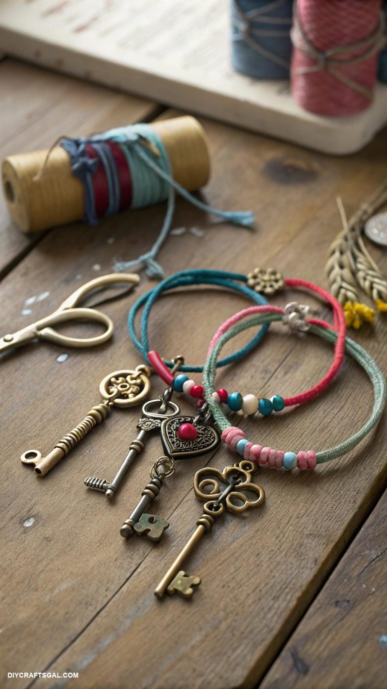 upcycle jewelry ideas Old keys transformed into stylish bracelets