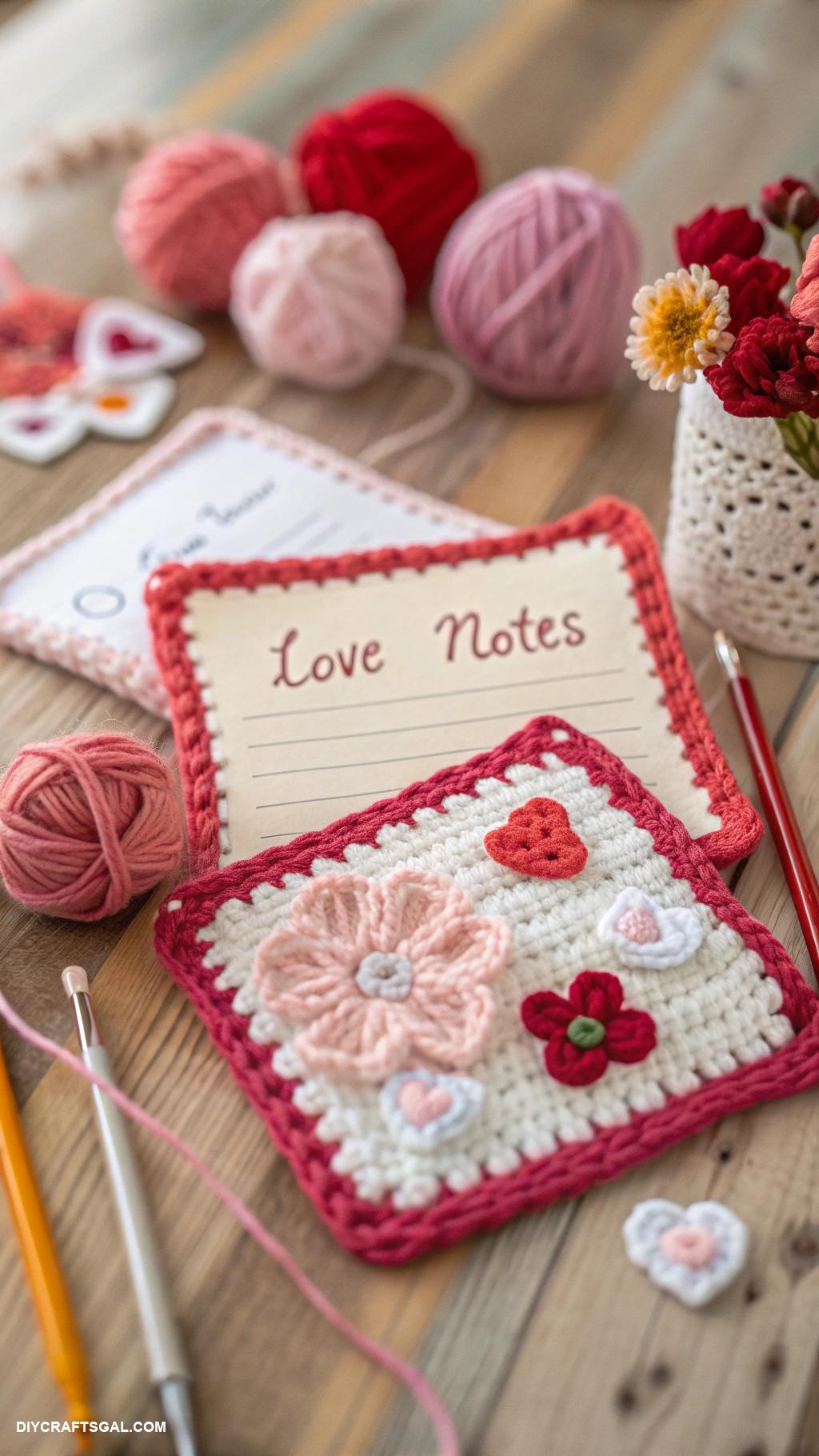valentines day crochet ideas Personalized crochet love notes